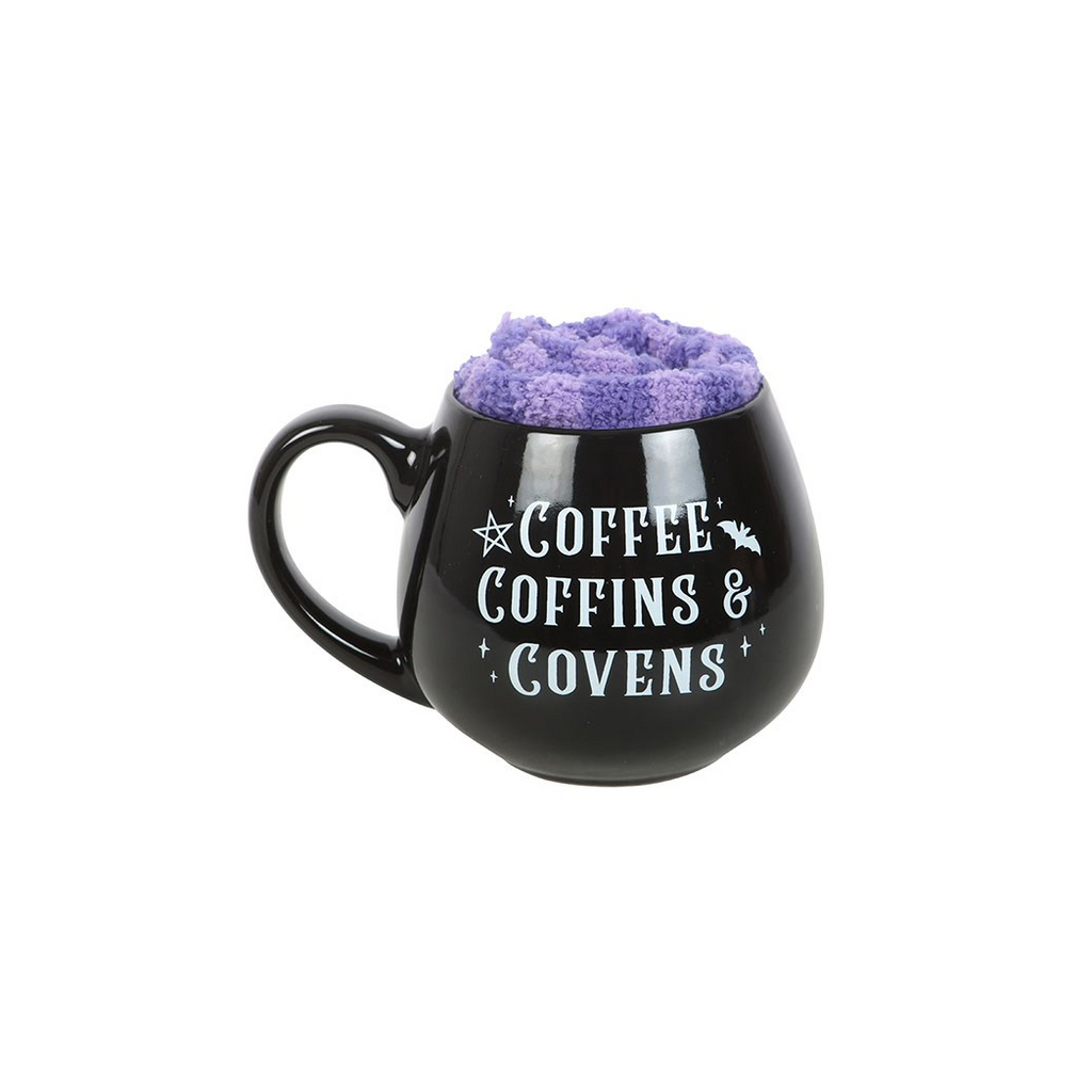 Coffee, Coffins & Covens Mug and Socks Set
